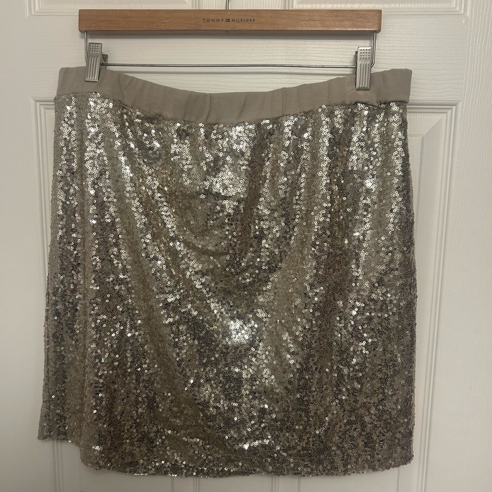 Joe Fresh Sparkling Sequin Mini Skirt - Silver